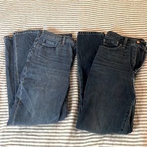 Two pairs of Banana Republic ultra high rise jeans